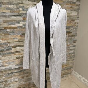 Athleta Light Gray Open Front Cardigan